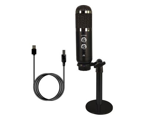 Професійний студійний мікрофон USB провідний Bakeey U730 штатив, поп-фільтр, bluetooth, навушники, адаптер
