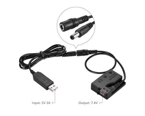 USB-адаптер живлення ACK-E8 для Canon EOS 550D, 600D, 650D, 700D — замість акумулятора LP-E8