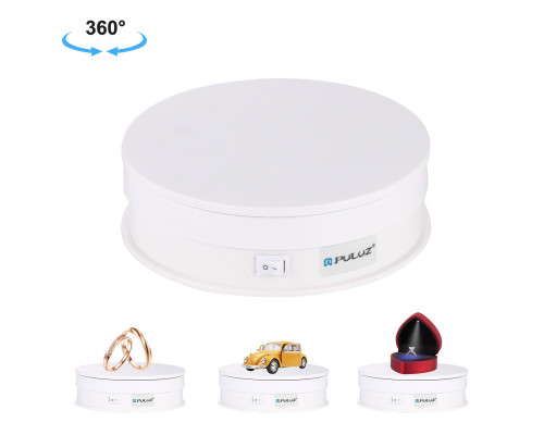 Поворотний стіл для предметної зйомки (макрозйомки) Puluz PU3048W 15 см, навантаження до 5 кг. білий