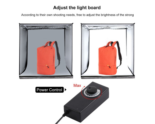 Лайтбокс (фотобокс) Puluz з LED світлом PU5060EU для предметної фотозйомки (макрозйомки) 60 х 60 х 60