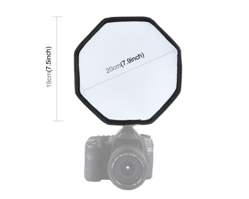 Софтбокс, розсіювач, дифузор (Softbox) для спалахів 20 см Puluz PU5120