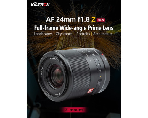 Об'єктив VILTROX AF 24 mm F1.8 Z STM (AF 24/1.8 Z) для камер Nikon (байонет — Z-mount)
