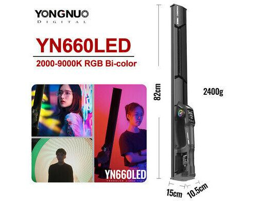 LED - освітлювач, відеосвітло, жезл - Yongnuo YN660LED (2000-9900K) - 45 Ватт
