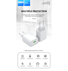 Мережевий адаптер Letang CT-47 - 1 x USB (Charge QС3.0 5V- 3A, 9V - 2A, 12V - 1.5A)