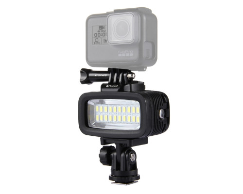 Лампа LED світло водонепроникна від Puluz PU222, LED підсвічування для екшн-камер Xiaomi YI, SJCam, GoPRO