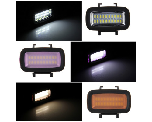 Лампа LED світло водонепроникна від Puluz PU222, LED підсвічування для екшн-камер Xiaomi YI, SJCam, GoPRO