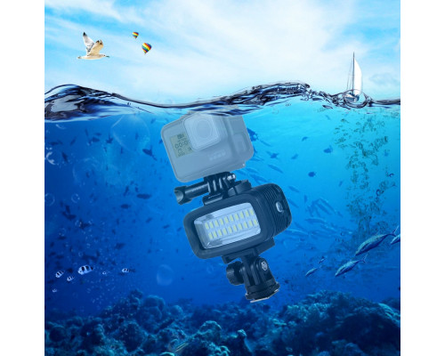 Лампа LED світло водонепроникна від Puluz PU222, LED підсвічування для екшн-камер Xiaomi YI, SJCam, GoPRO