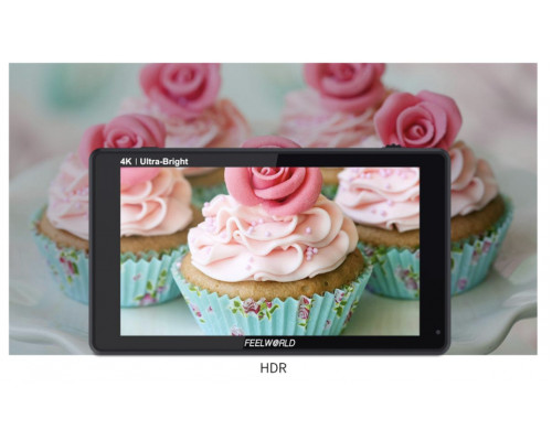 Накамерний монітор, дисплей FeelWorld LUT6S 6" дюймів (HDMI/SDI 2600nits HDR/3D LUT 4K)