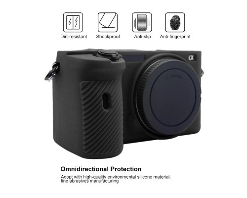 Захисний силіконовий чохол Puluz PU7134B для фотоапаратів SONY A6600 - чорний