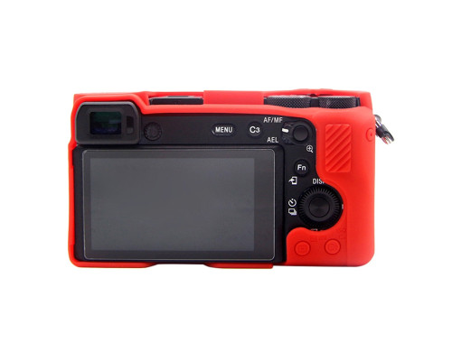 Захисний силіконовий чохол Puluz PU7134R для фотоапаратів SONY A6600 - червоний