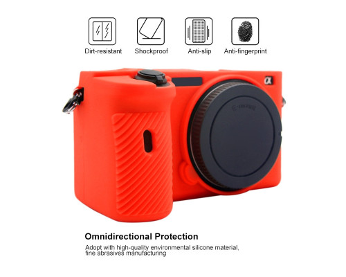 Захисний силіконовий чохол Puluz PU7134R для фотоапаратів SONY A6600 - червоний