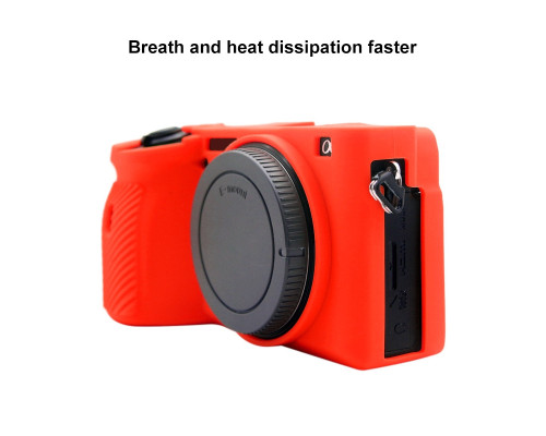 Захисний силіконовий чохол Puluz PU7134R для фотоапаратів SONY A6600 - червоний