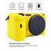 Захисний силіконовий чохол Puluz PU7134Y для фотоапаратів SONY A6600 - жовтий