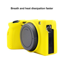 Захисний силіконовий чохол Puluz PU7134Y для фотоапаратів SONY A6600 - жовтий