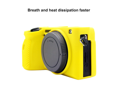 Захисний силіконовий чохол Puluz PU7134Y для фотоапаратів SONY A6600 - жовтий