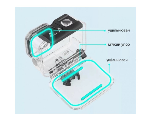 Аквабокс, водонепроникний бокс для екшн камер GoPro Hero 9, 10, 11, 12 (до 60 метрів) (код No XTGP558)
