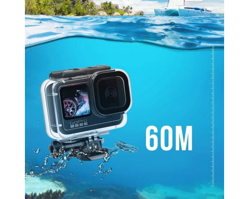 Аквабокс, водонепроникний бокс для екшн камер GoPro Hero 9, 10, 11, 12 (до 60 метрів) (код No XTGP558)