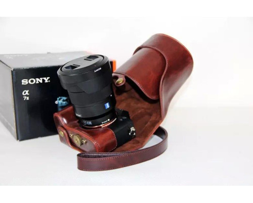 Захисний футляр - чохол для фотоапаратів SONY A7 II, A7 III, A7r II, A7r III, A7s II - кава