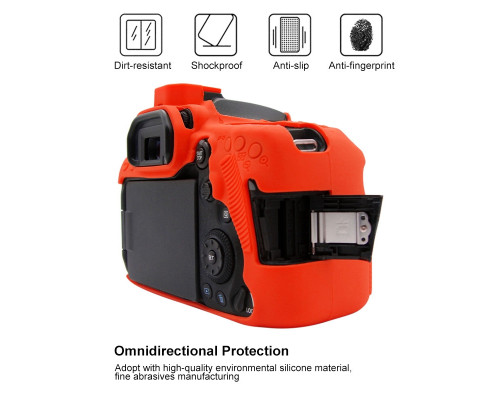 Захисний силіконовий чохол Puluz PU7133R для фотоапаратів Canon EOS 90D - червоний
