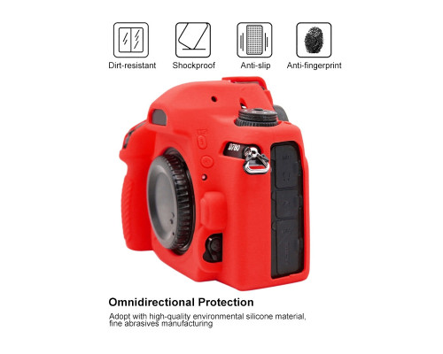 Захисний силіконовий Puluz PU7135R чохол для фотоапаратів Nikon D780 - червоний