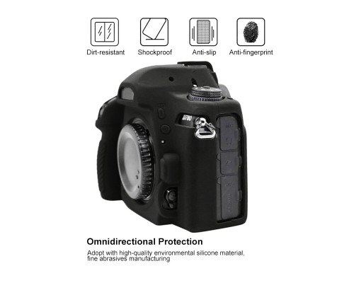 Захисний силіконовий Puluz PU7135B чохол для фотоапаратів Nikon D780 - чорний