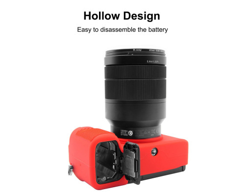 Захисний силіконовий чохол Puluz PU7139R для фотоапаратів Sony Sony A7C/ILCE-7C - червоний