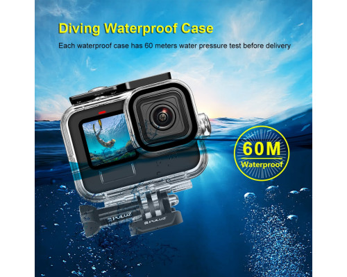 Аквабокс, водонепроникний бокс Puluz PU527 для екшн камер GoPro Hero 9, 10, 11, 12 (до 60 метрів)