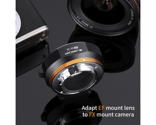 Адаптер K&F Concept EF-FX AF для Canon EF, EF-S на байонет FujiFilm FX (Canon EF-Fuji FX) - автофокусний