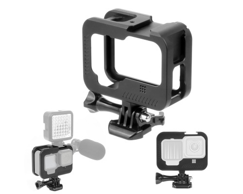 Алюмінієва рамка захисна від SHOOT для екшн камер GoPro Hero 9, 10 + кришка та кріплення