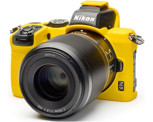 Захисний силіконовий чохол для фотоапаратів Nikon Z50 - жовтий