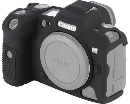 Защитный силиконовый чехол для фотоаппаратов Canon EOS R5, R6 - черный