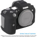 Защитный силиконовый чехол для фотоаппаратов Canon EOS R5, R6 - черный