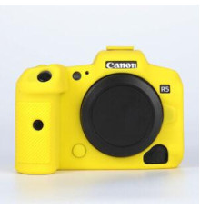 Захисний силіконовий чохол для фотоапаратів Canon EOS R5, R6 – жовтий