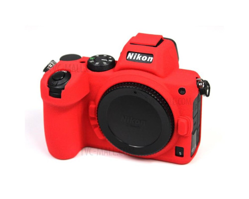 Захисний силіконовий чохол для фотоапаратів Nikon Z5 - червоний