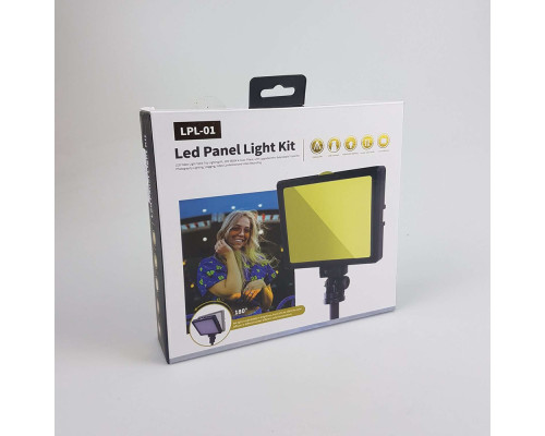 Комплект LED світла LPL-01 (LED світильник зі стійкою та 4-ма кольоровими світлофільтрами) для предметної зйомки