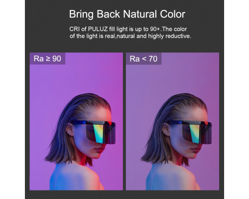 LED — освітлювач, відеосвітло, жзл RGB — Puluz PU4134 50 см (122 діоди) з вбудованим АКБ (2200 ма)