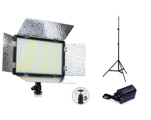 Комплект (набір) "MEDIUM XL" LED світло Teyeleec TL520 (3200-5600K) + акумулятор NP-F980 з USB + стійка 2.8 м.
