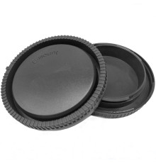 Комплект кришок для Sony (задня об'єктиву та на тушку) байонет Sony E-mount (бездзеркальні) - 2 кришки-аналог