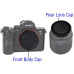 Комплект кришок для Sony (задня об'єктиву та на тушку) байонет Sony E-mount (бездзеркальні) - 2 кришки-аналог