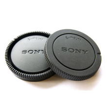 Комплект кришок для Sony (задня об'єктиву та на тушку) байонет Sony E-mount (бездзеркальні) - 2 кришки