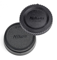 Комплект кришок для Nikon (задня об'єктиву та на тушку) байонет Nikon F (дзеркальні камери) - 2 кришки
