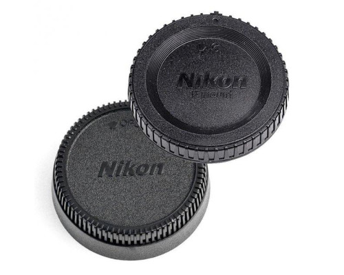 Комплект кришок для Nikon (задня об'єктиву та на тушку) байонет Nikon F (дзеркальні камери) - 2 кришки