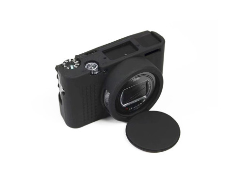 Захисний силіконовий чохол з кришкою Puluz DCA1585B для фотоапаратів SONY RX100 VII/RX100 M7 - чорний