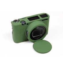 Захисний силіконовий чохол з кришкою Puluz DCA1585G для фотоапаратів SONY RX100 VII/RX100 M7 - зелений