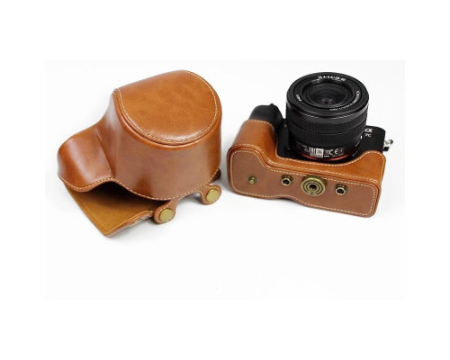 Захисний футляр - чохол Puluz DCA1584Z для фотоапаратів SONY LCE-7C/Alpha 7C/A7C - коричневий