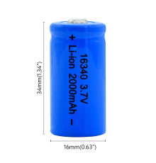 Акумулятор CR123A, CR123, LR123A, 16340 Ultrafire 2000 mAh