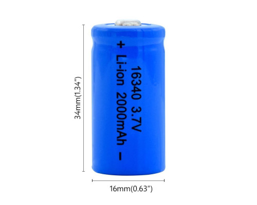 Акумулятор CR123A, CR123, LR123A, 16340 Ultrafire 2000 mAh