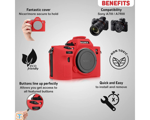 Захисний силіконовий чохол для фотоапаратів SONY A7R IV, A9 II - червоний
