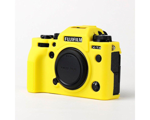 Захисний силіконовий чохол для фотоапаратів FujiFilm X-T4 - жовтий