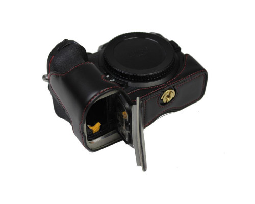 Отриманий хол текстура "Шкіра" з доступом до відсіків для Nikon Z5, Z6, Z6 II, Z7, Z7 II - чорний